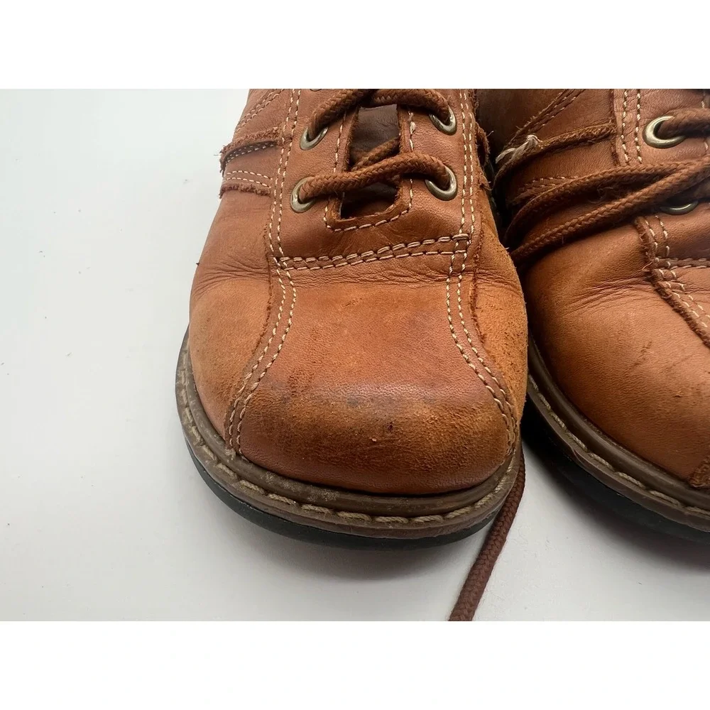 George Boys Brown Leather Lace Up Oxford Dress Shoes Size 8.5 Toddler